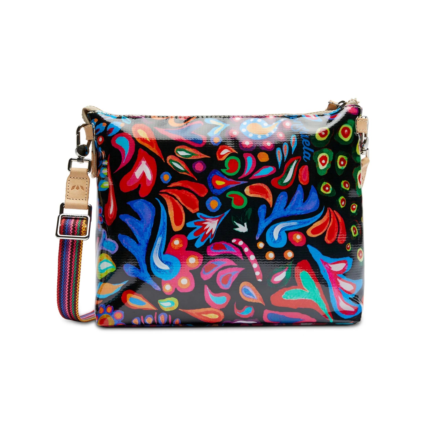 CONSUELA SOPHIE BLACK SWIRLY DOWNTOWN CROSSBODY