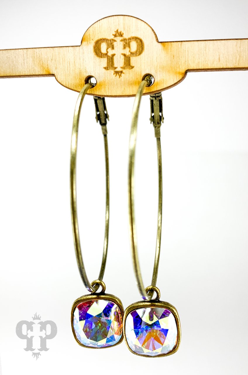PINK PANACHE BRONZE HOOP 12MM AB - E482BAB