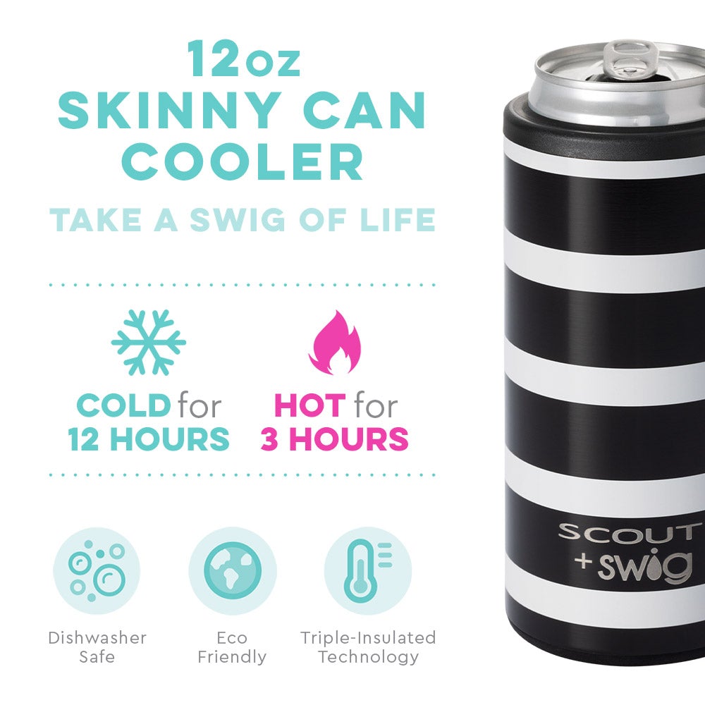 Swig Life 12oz Skinny Can Cooler  Insulated Stainless Steel Slim