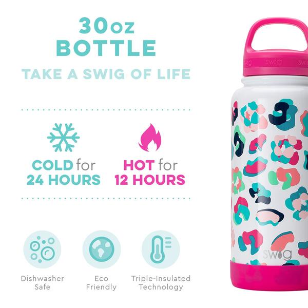 Swig Life 20oz Triple Insulated Stainless Steel Water Bottle with Ring Flip  Hand
