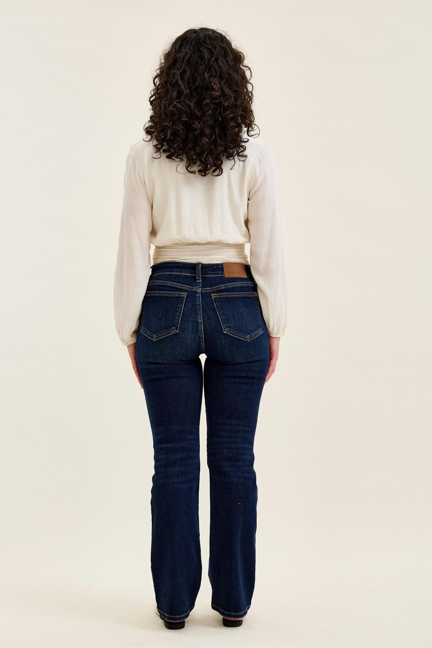 JUDY BLUE MID RISE PETITE DARK WASH BOOTCUT JEAN - DARK STONE