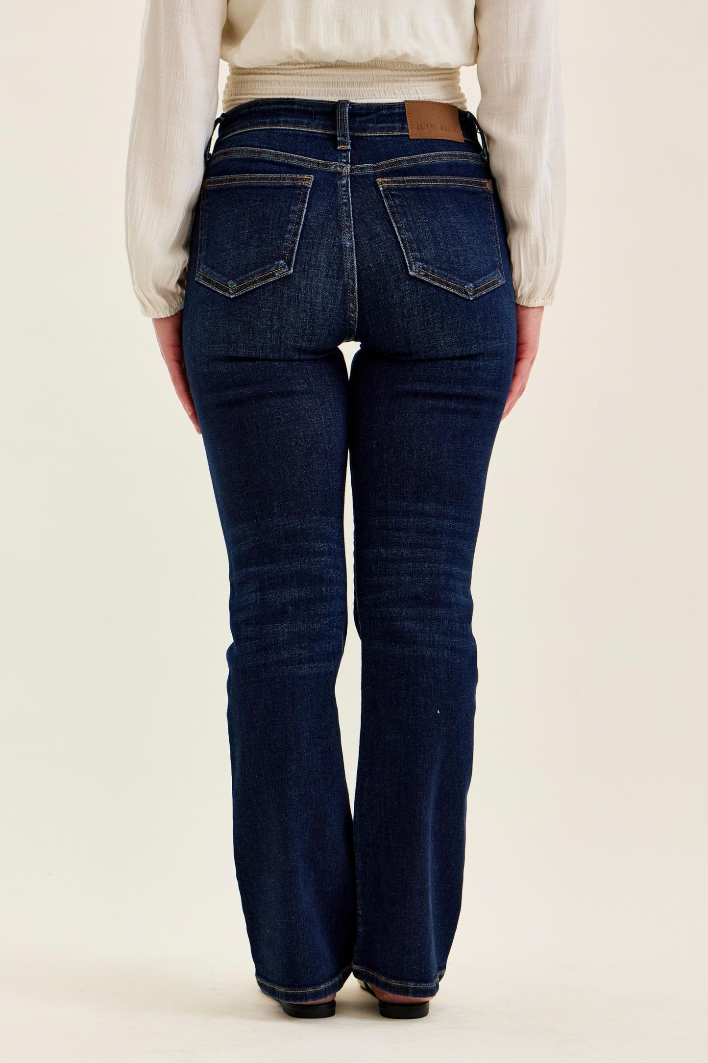 JUDY BLUE MID RISE PETITE DARK WASH BOOTCUT JEAN - DARK STONE