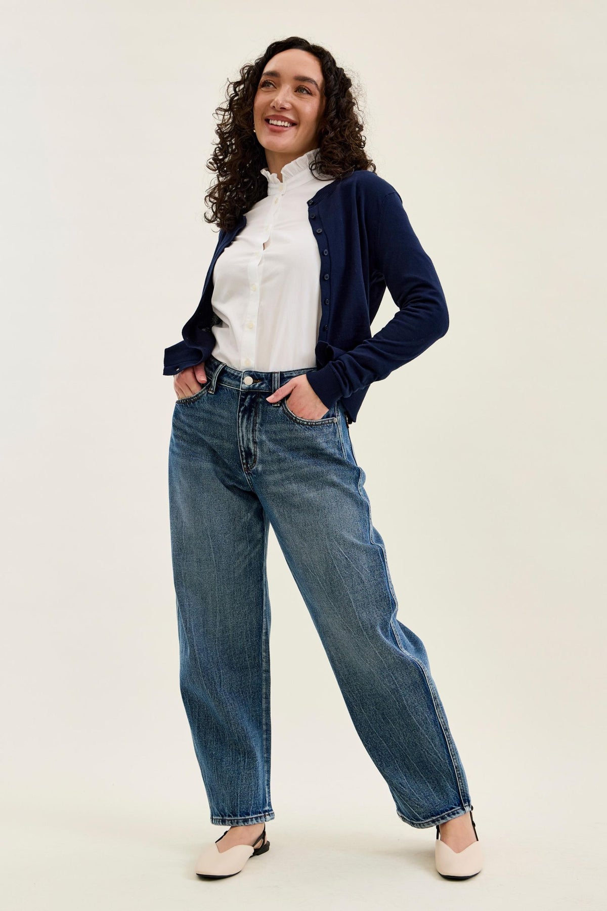 JUDY BLUE PETITE High Waist Rigid Magic MARLOW Arc DK Time Weathered Indigo