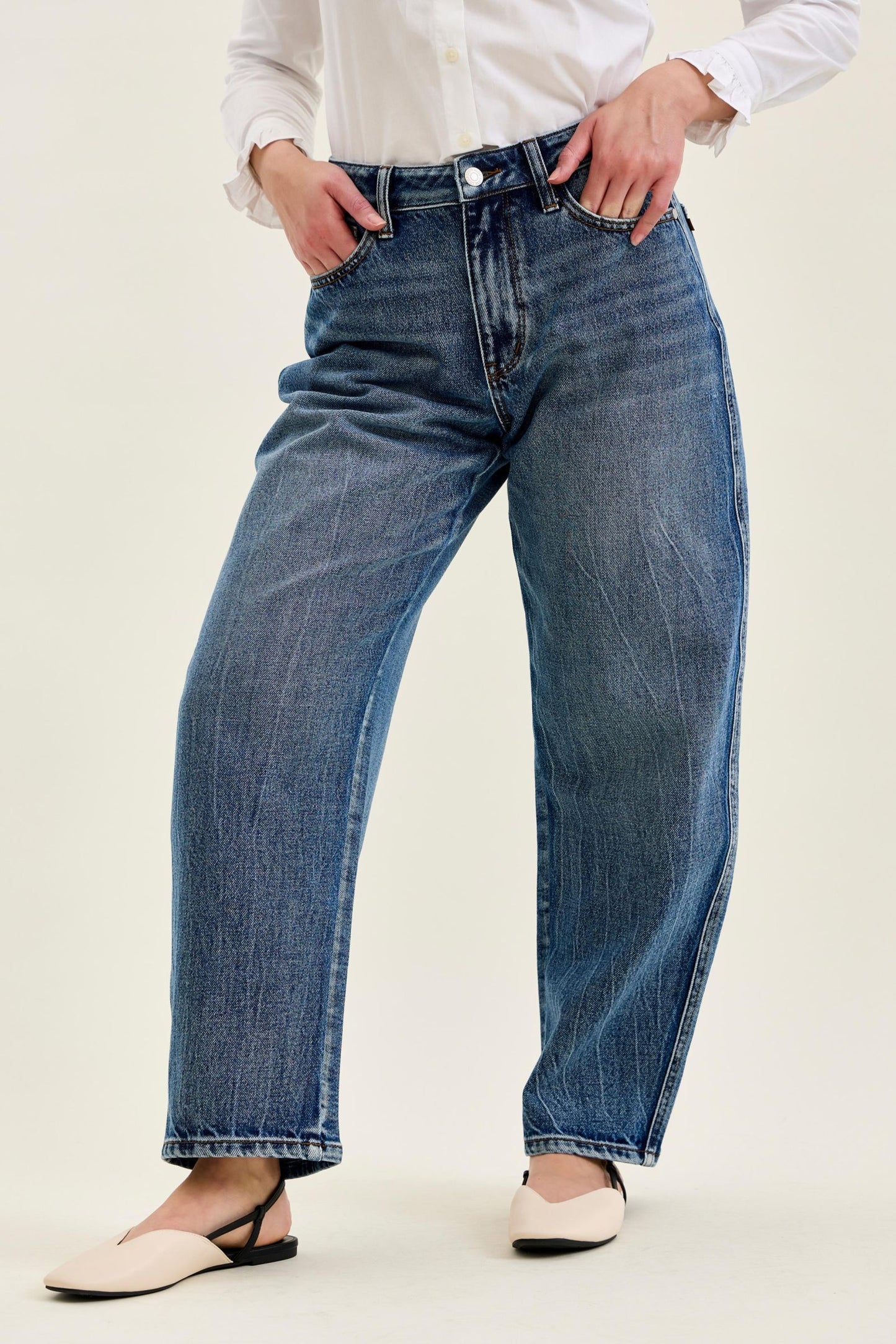 JUDY BLUE PETITE High Waist Rigid Magic MARLOW Arc DK Time Weathered Indigo