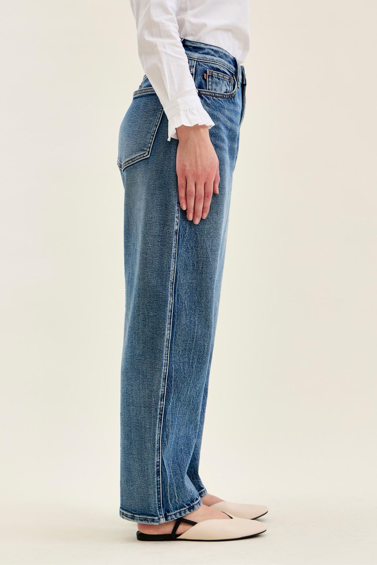 JUDY BLUE PETITE High Waist Rigid Magic MARLOW Arc DK Time Weathered Indigo