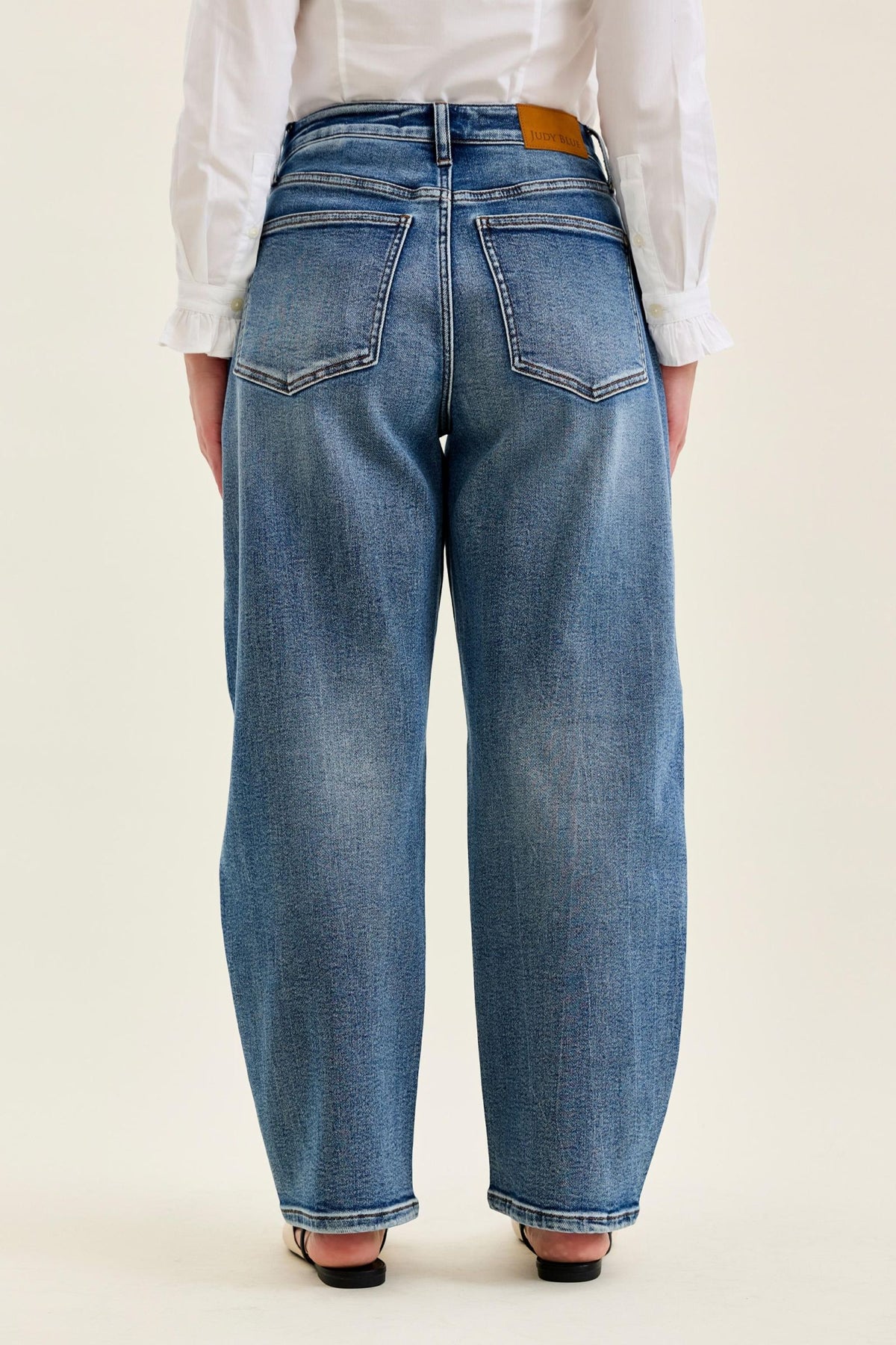 JUDY BLUE PETITE High Waist Rigid Magic MARLOW Arc DK Time Weathered Indigo