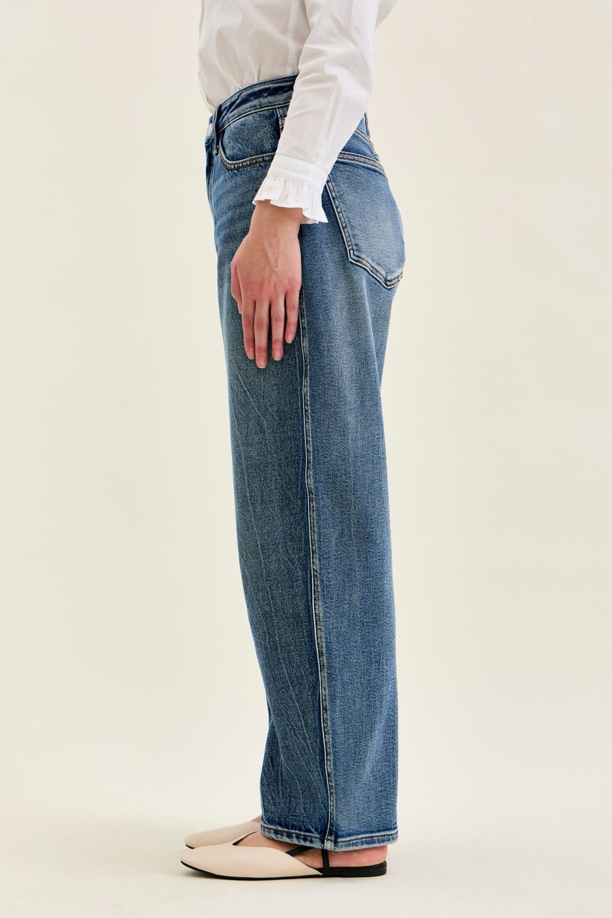 JUDY BLUE PETITE High Waist Rigid Magic MARLOW Arc DK Time Weathered Indigo