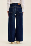 JUDY BLUE PETITE HIGH WAIST LUX RETRO WIDE DARK TWILIGHT BLUE - DARK STONE