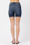 JUDY BLUE HIGH RISE MID LENGTH SHORTS - DARK STONE