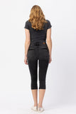 JUDY BLUE HIGH WAIST SKINNY CAPRI - BLACK