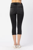 JUDY BLUE HIGH WAIST SKINNY CAPRI - BLACK