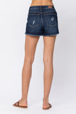 JUDY BLUE MID RISE CAMO PATCH SHORTS - DARK STONE