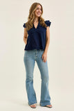JUDY BLUE MID RISE REGULAR FLARE JEAN - MEDIUM STONE