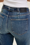 JUDY BLUE MID RISE BOYFRIEND ADJUSTABLE BACK TAB + HOLLYWOOD WAISTBAND - DARK STONE
