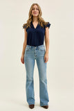 JUDY BLUE MID RISE REGULAR FLARE JEAN - MEDIUM STONE