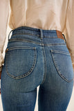JUDY BLUE HIGH WAIST TUMMY CONTROL JAQUELINE FLARE DOUBLE BUTTON + SHIELDS POCKETS - DARK STONE