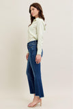 JUDY BLUE HIGH WAIST DARK WASH KICK FLARE JEANS - DARK STONE