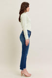 JUDY BLUE HIGH WAIST DARK WASH KICK FLARE JEANS - DARK STONE