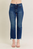 JUDY BLUE HIGH WAIST DARK WASH KICK FLARE JEANS - DARK STONE