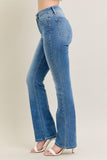 JUDY BLUE CORE HIGH WAIST CLASSIC CONTRAST WASH BOOTCUT JEANS - MEDIUM STONE
