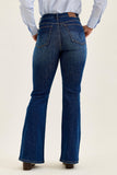 JUDY BLUE HIGH WAIST TUMMY CONTROL CHARLOTTE FLARE JEANS - DARK STONE