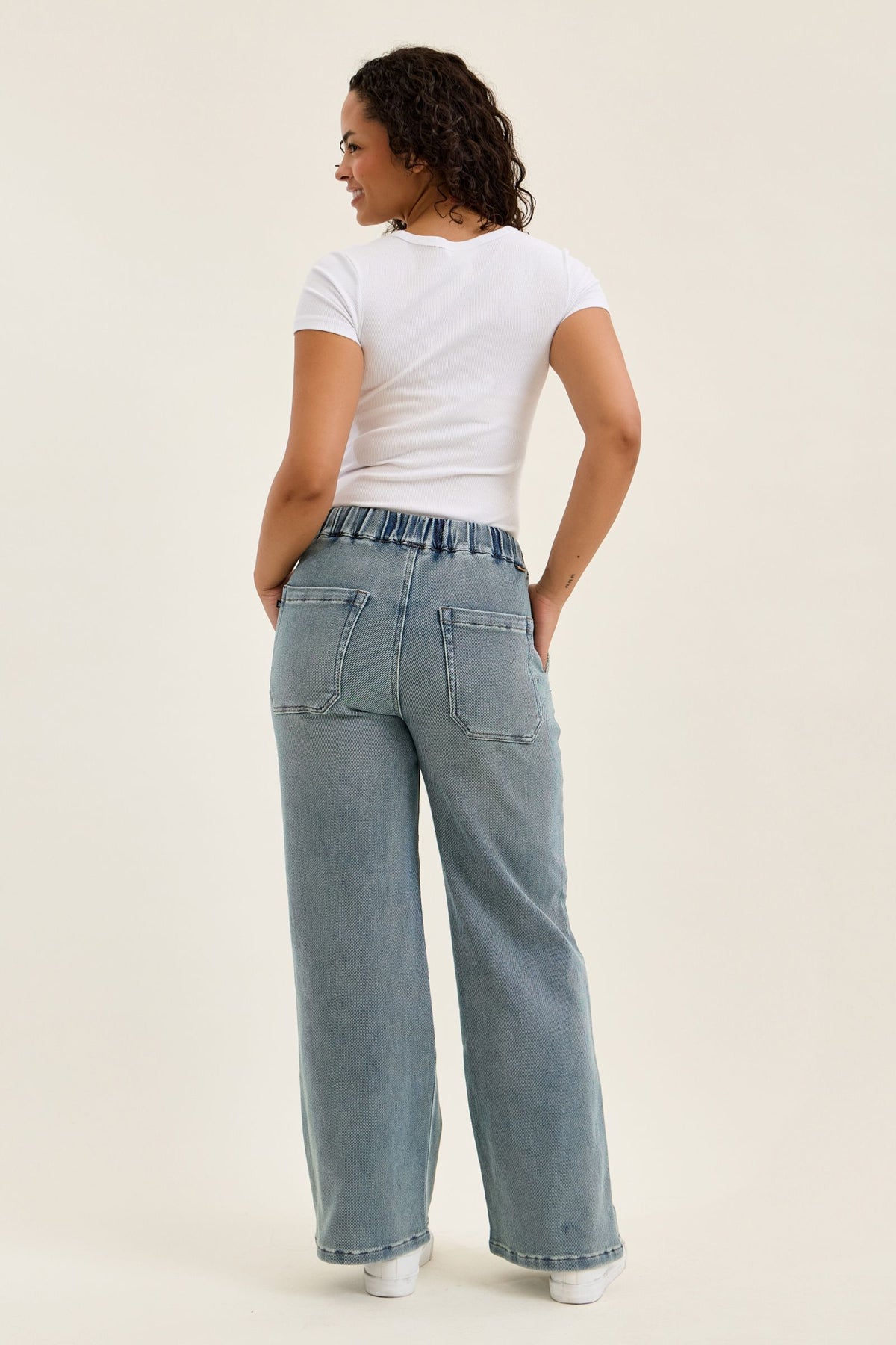 JUDY BLUE HIGH WAIST WILHELMINA BAGGY MEDIUM STONE BLUE
