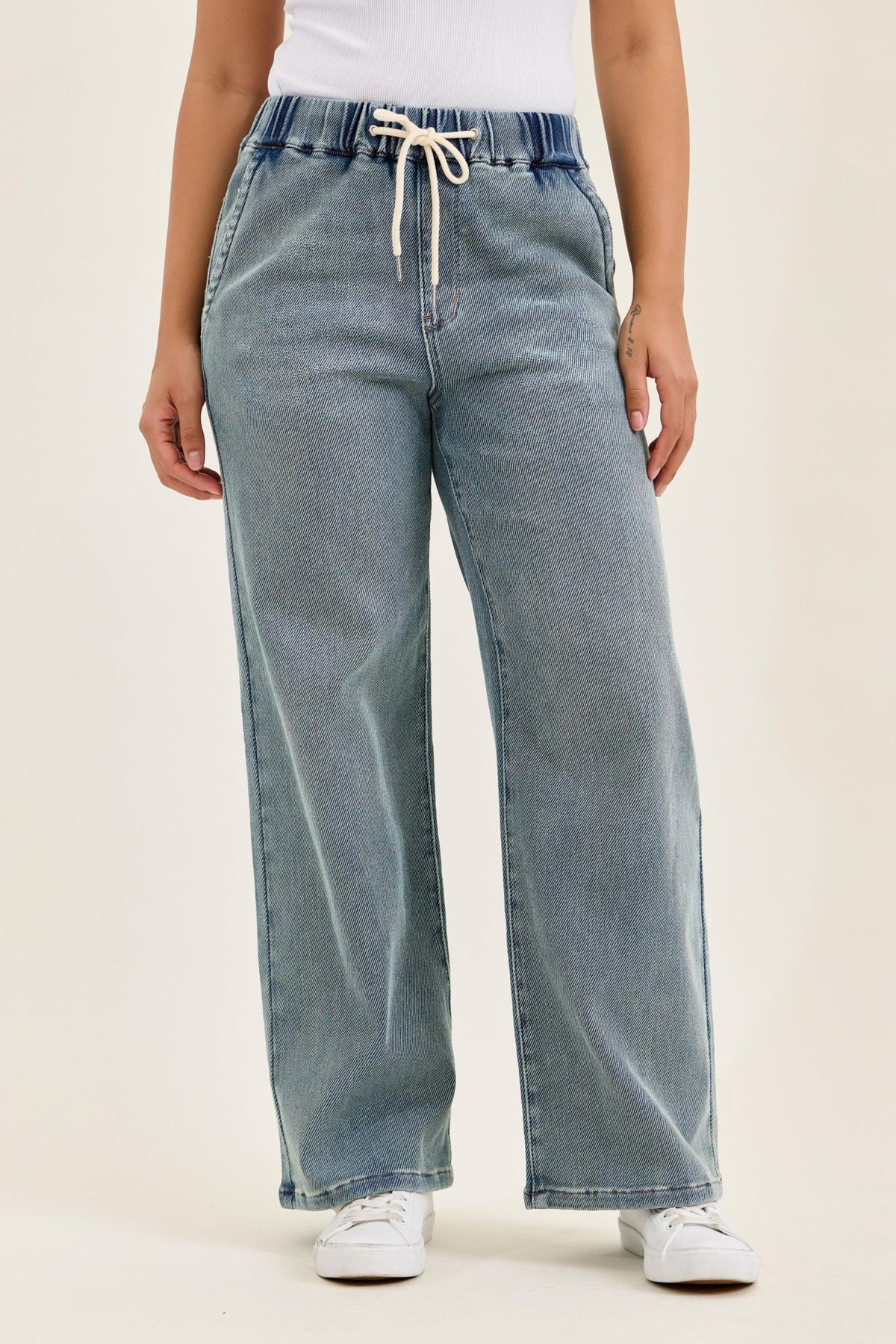 JUDY BLUE HIGH WAIST WILHELMINA BAGGY MEDIUM STONE BLUE