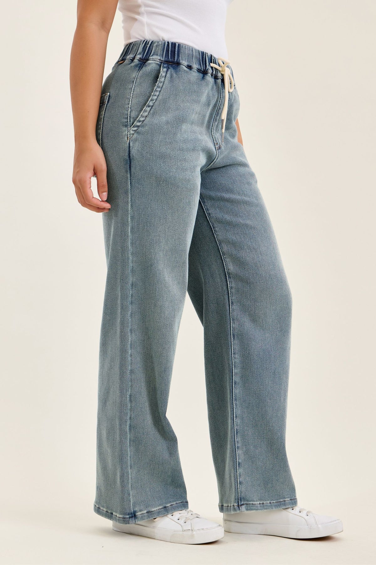 JUDY BLUE HIGH WAIST WILHELMINA BAGGY MEDIUM STONE BLUE