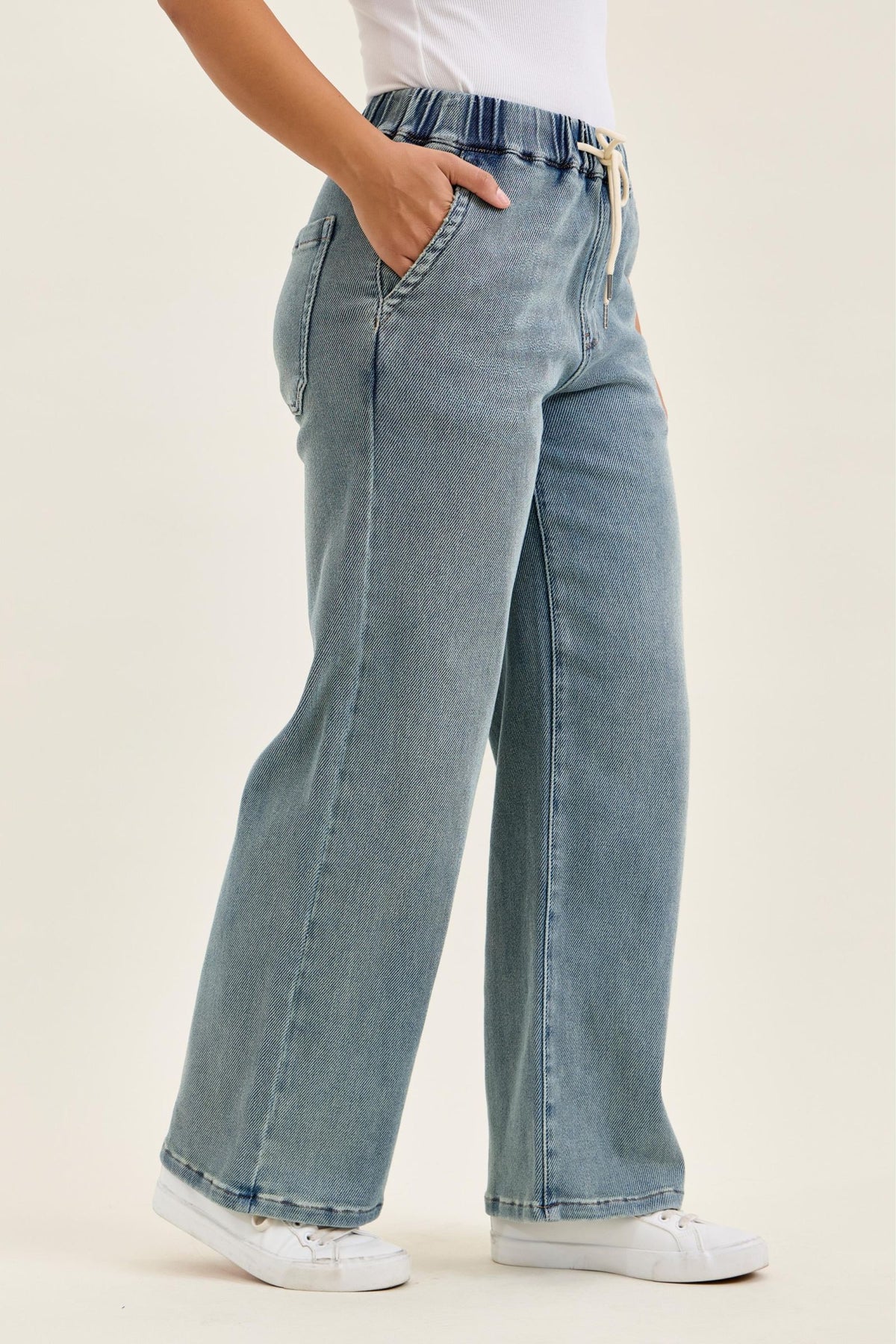 JUDY BLUE HIGH WAIST WILHELMINA BAGGY MEDIUM STONE BLUE