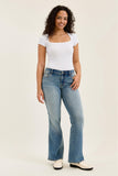 JUDY BLUE LOW RISE DAISY BOOTCUT MD GENIE BLUE JEANAS - MEDIUM STONE