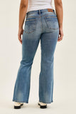 JUDY BLUE LOW RISE DAISY BOOTCUT MD GENIE BLUE JEANAS - MEDIUM STONE