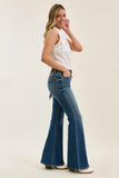 JUDY BLUE MID RISE JAQUELINE FLARE WITH TRIPLE NEED BACK POCKETS + BANDANA LOOP