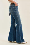 JUDY BLUE MID RISE JAQUELINE FLARE WITH TRIPLE NEED BACK POCKETS + BANDANA LOOP