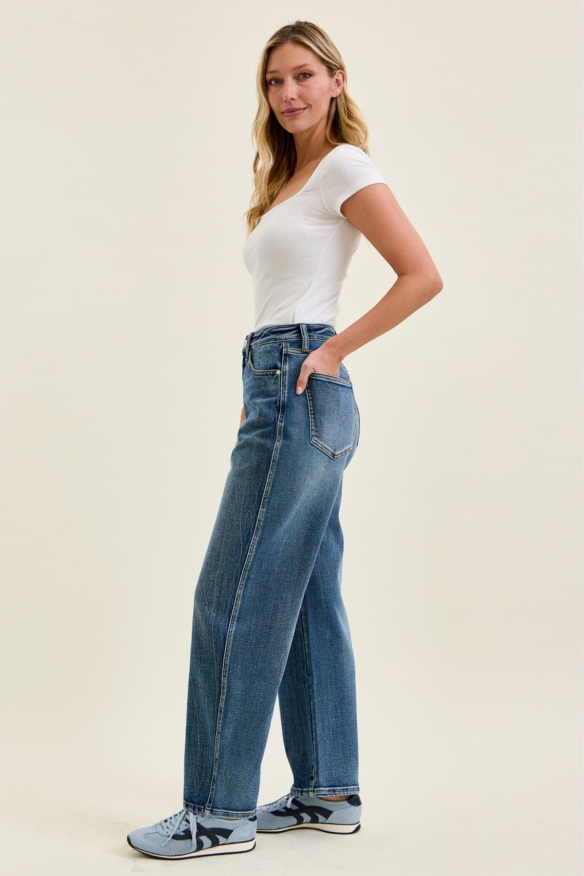 JUDY BLUE REGULAR High Waist Rigid Magic MARLOW Arc DK Time Weathered Indigo