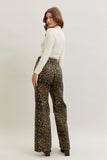 JUDY BLUE HIGH WAIST WIDE LEG PANT - LEOPARD PRINT