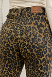 JUDY BLUE HIGH WAIST WIDE LEG PANT - LEOPARD PRINT