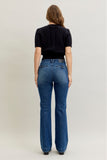 JUDY BLUE MID RISE TROUSER BOOTCUT TUMMY CONTROL & WELT POCKETS - DARK STONE
