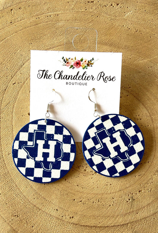 Owls Checkered Earrings
