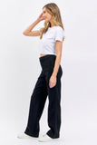 JUDY BLUE HIGH WAIST PATCH POCKET STRAIGHT JEAN - BLACK