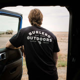 BURLEBO Short Sleeve Tee - BURLEBO Outdoors Logo - Black