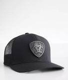ARIAT MENS METAL ARIAT SHIELD CAP - BLACK