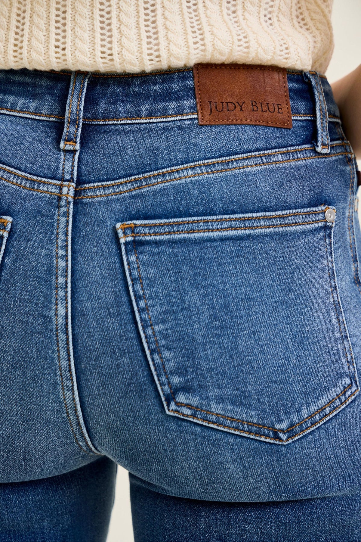 JUDY BLUE HIGH WAIST CHARLOTTE FLARE SOFT TIDE - MEDIUM STONE