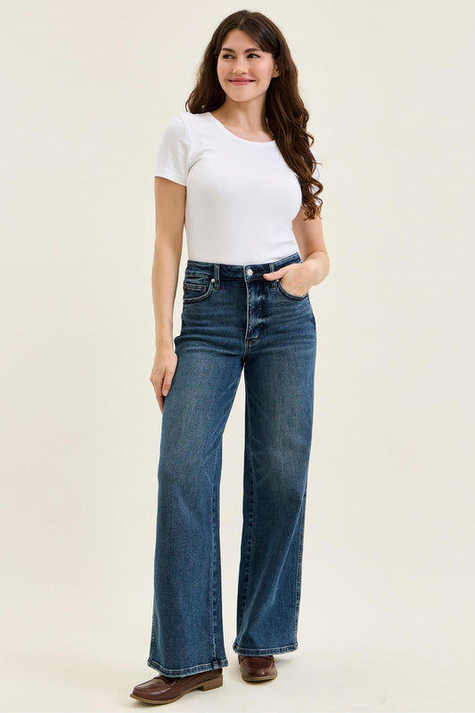 JUDY BLUE HIGH WAIST TUMMY CONTROL ANGELINA COLUMN DARK JEAN
