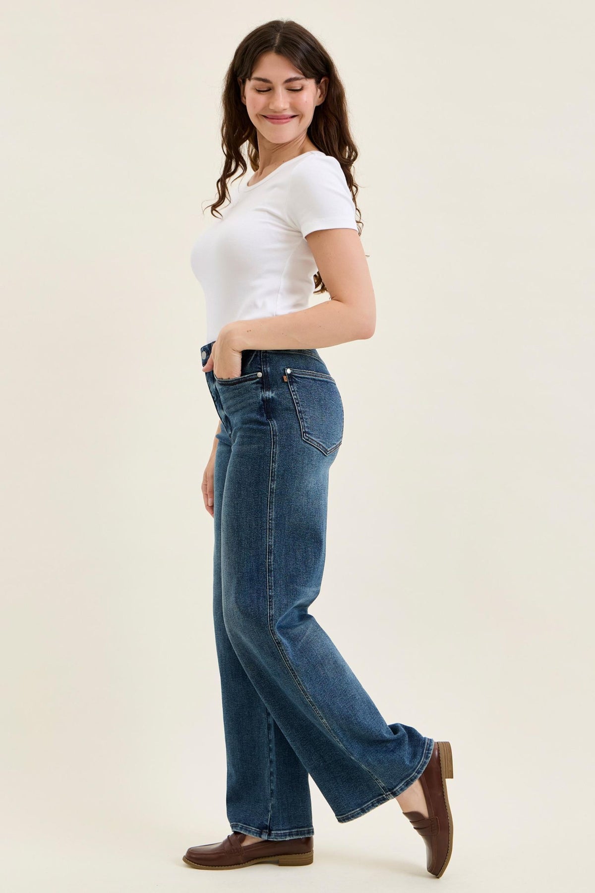 JUDY BLUE HIGH WAIST TUMMY CONTROL ANGELINA COLUMN DARK JEAN