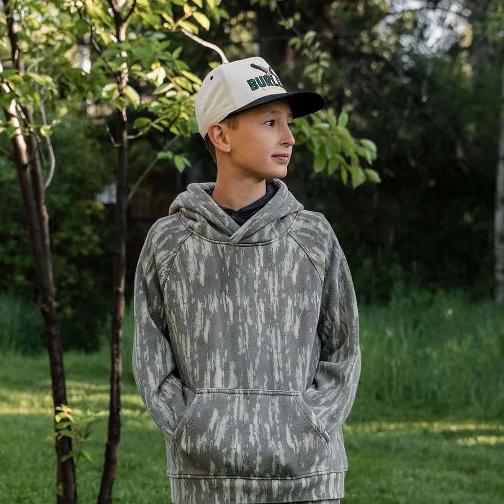 BURLEBO Youth Vintage Washed Hoodie - Midland Camo