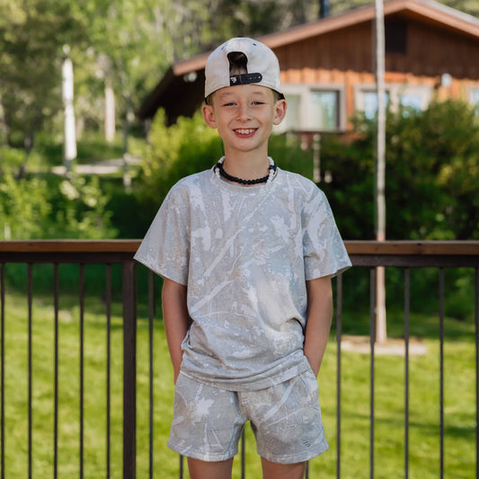 BURLEBO Youth Vintage Washed Tee - Drifter Camo