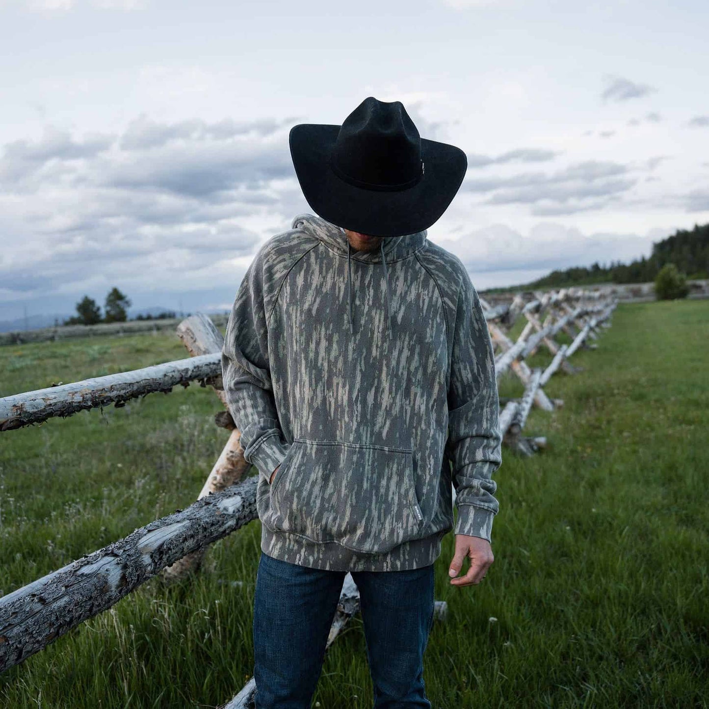 BURLEBO Vintage Washed Hoodie - Midland Camo