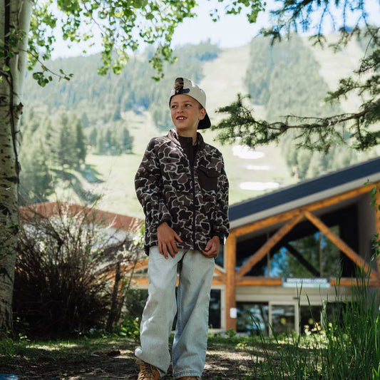 BURLEBO YOUTH MICRO FLEECE - Mallard Mayhem Camo - Brown