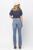 JUDY BLUE HIGH WAIST DESTROYED BOOTCUT JEANS - MEDIUM STONE