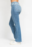 JUDY BLUE HIGH WAIST CLASSIC CONTRAST WASH BOOTCUT JEAN - MEDIUM STONE